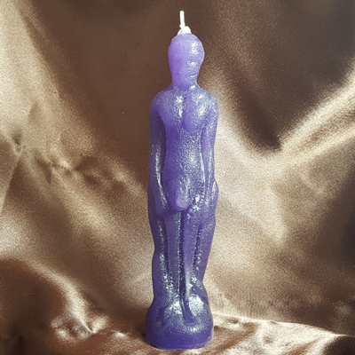 Male Figural Candle (Purple)