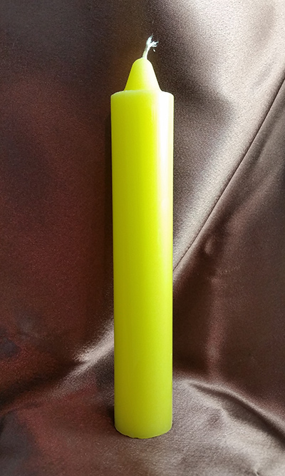 Yellow Hoodoo Rootwork Jumbo Candle (9 inches)