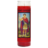 Saint Expedite Candle - Setting of Lights