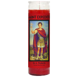 Saint Expedite Candle - Setting of Lights (image for) Saint Expedite Candle - Setting of Lights
